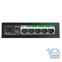 STONET P106GC Switch PoE 802.3af/at 5 puertos Gigabit (4 PoE) +1 Slot SFP sobremesa. Hasta 52 W DIP V-Lan